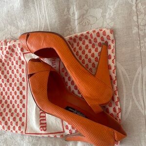 Andrea Pfister lizard heels, size 9. Worn once.